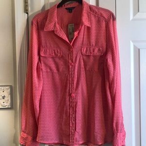American Eagle sheer blouse. Large New with Tag